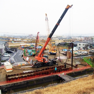 高砂町中島柳井原線堤内地橋梁下部工事イメージ