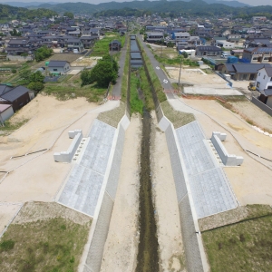 公共　河川工事（岡橋下部工）イメージ