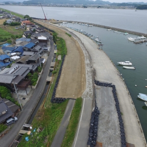 吉井川九蟠高潮耐震堤防その３工事イメージ