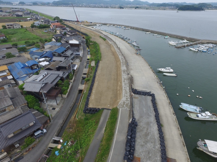 吉井川九蟠高潮耐震堤防その３工事イメージ