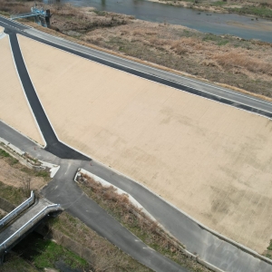 令和５年度小田川箭田地区外堤防強化工事イメージ